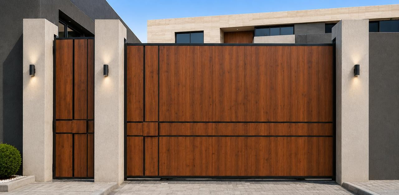 باب حديد فاخر مع فريم 40×80 – باب مدخل مودرن للفلل